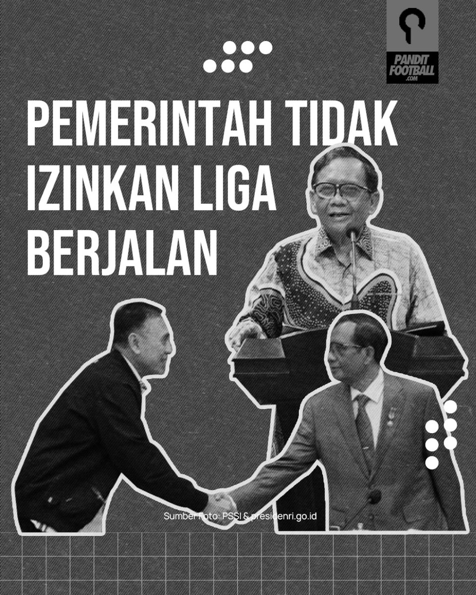 panditfootball's tweet photo. Pemerintah tidak akan memberikan izin bergulirnya liga jika PSSI belum melakukan perubahan dan kesiapan dalam mengelola liga.

Sebelum itu, PSSI telah mengatakan jika liga diperkirakan akan berjalan pada tanggal 25 - 26 November 2022. https://t.co/oYYtX46QvQ