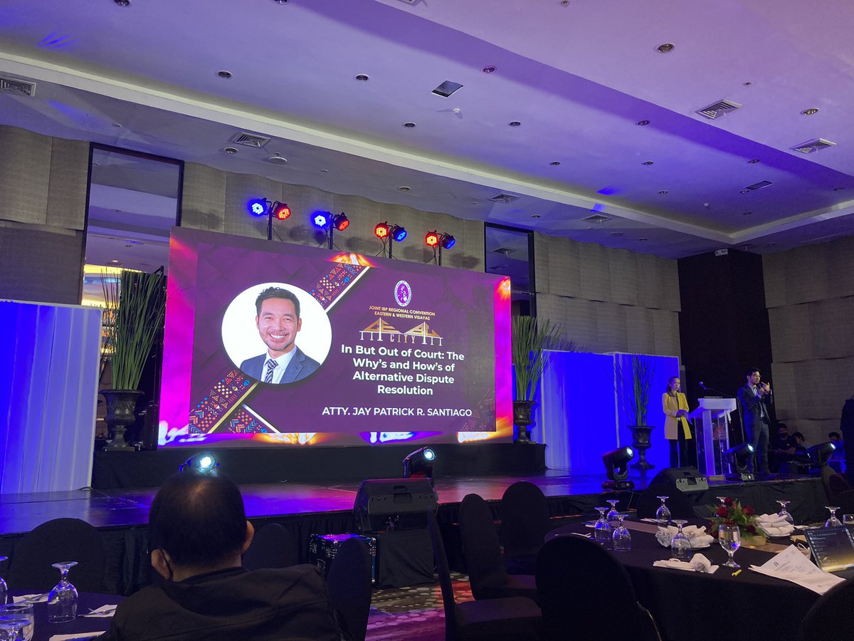 jaypsantiago's tweet photo. Always a pleasure to visit Cebu to spread the practice of alternative dispute resolution. Grateful to the IBP - Cebu City Chapter for the opportunity to speak at the IBP Eastern and Western Visayas Joint Regional Convention. #internationalarbitration #adr #mediation #philippines https://t.co/5QHUrTQrbS