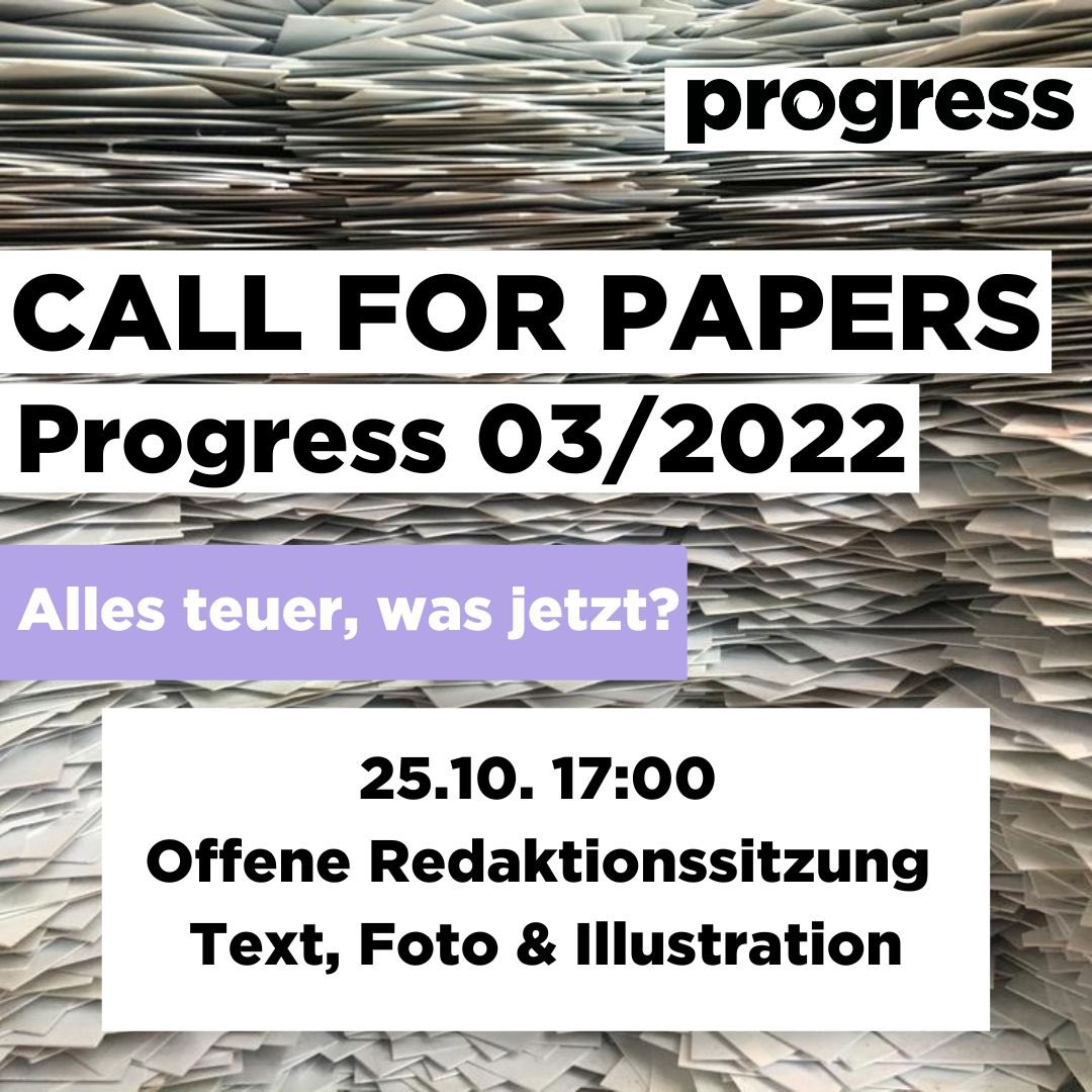 ProgressMagazin's tweet photo. Das Progress Magazin sucht wieder nach talentierten Autor_innen / Fotograf_innen / Illustrator_innen (und allen, die es werden möchten!) Sende eine Mail mit einem Themenvorschlag an progress@oeh.ac.at und komm zu unserer offenen Redaktionssitzung am 25.10. um 17:00 Uhr vorbei! https://t.co/6AUjk0Ck14