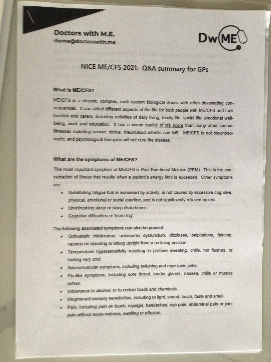 hope4mefibroni's tweet photo. @Linda_ANP @rcgp_ni @nigelhart @RobinSwannMoH @HSCCEC @NHSCTrust @BelfastTrust & FREE #ME information packs for GPs include-
@DoctorsWithME new #ME NICE guidance- 2pg summary
@WorldPhysio1951 leaflet on #PEM
#ICCME booklet (& 2 A4summary leaflets thanks to @ME_Intl )
( @s4me_info PACE trial document available on request)
Condensed info for busy times! https://t.co/e9bq8QDXAf