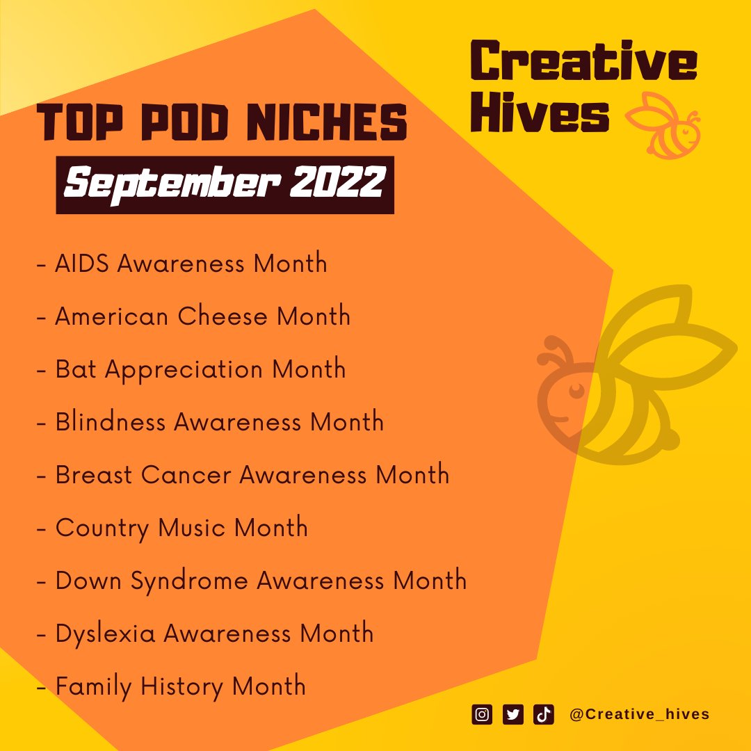 creative_hives's tweet photo. Top Print on Demand Niches for October 2022 🔥

❤
#printondemand #merchbyamazon #printondemandshirt #printondemandshop #redbubble #amazonmerch #pod #tshirtbusiness #redbubbleartist #spreadshirt #EtsySeller #teepublic #tshirts #niches #printondemandniche #podniches #tshirtniche https://t.co/5440sk7KMc