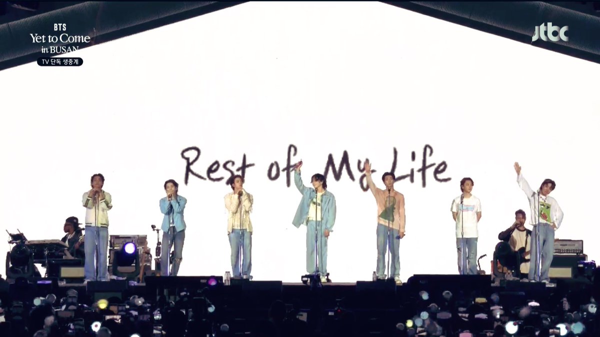 Rest of My Life : ช่วงเวลาที่เหลือในชีวิต 

#YetToComeinBUSAN #ฟรีคอนเสิร์ตBTS
#YetToComeTHECITYinBUSAN