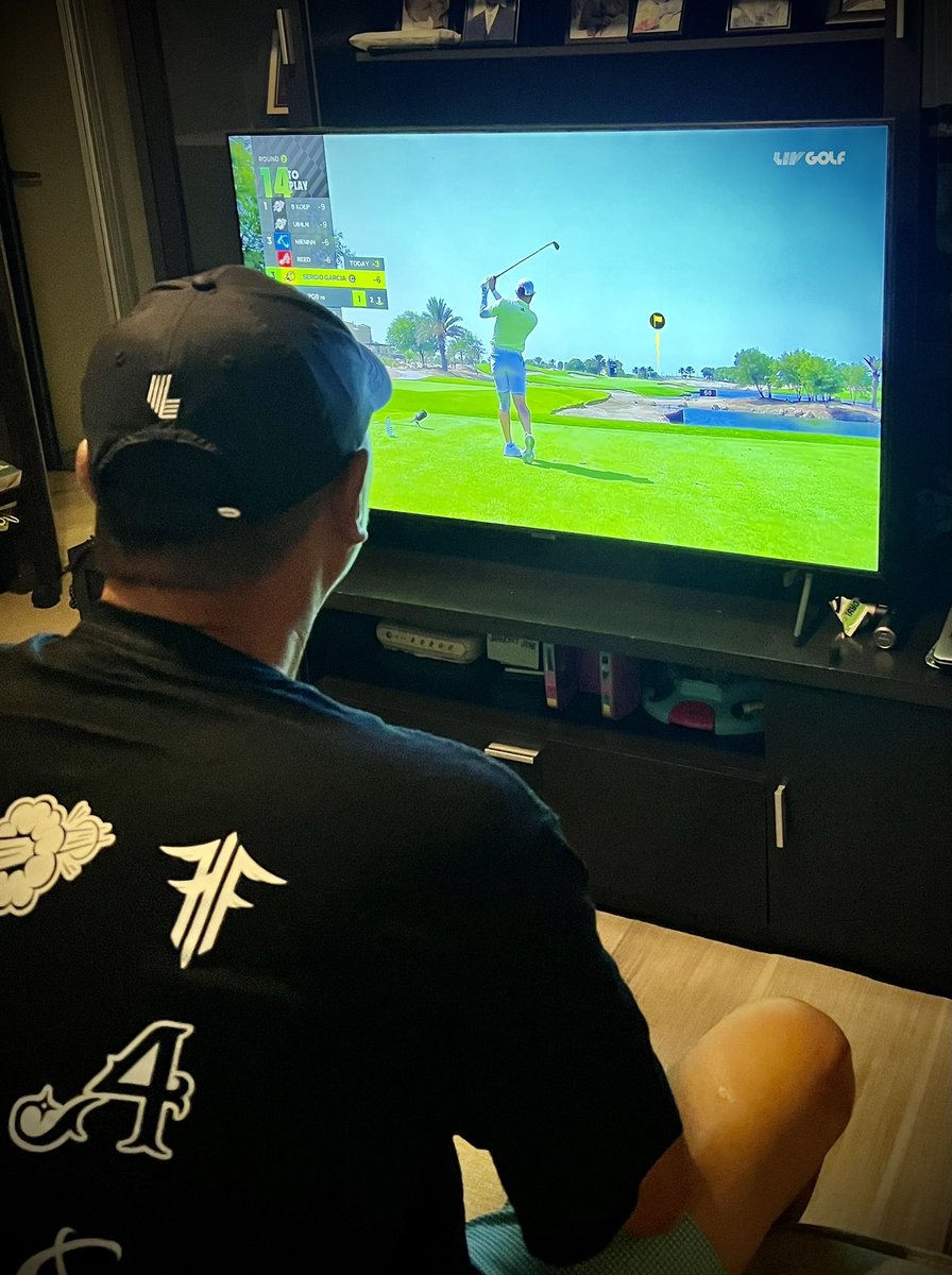 Enjoying round 2 of <a href="/LIVGolfInv/">LIV Golf Investments</a> Jeddah from the Philippines #lovingmyLIVmerch #livbroadcast