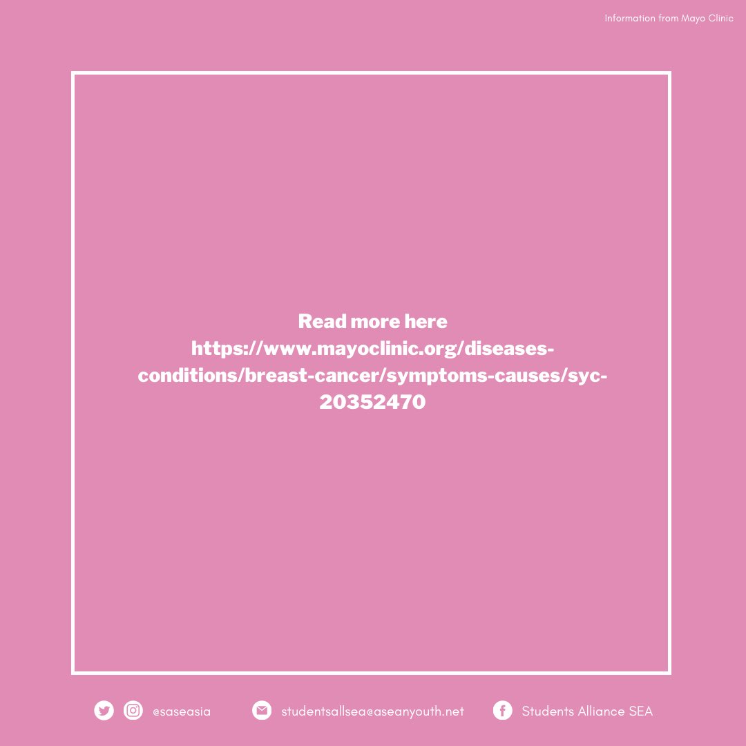saseasia's tweet photo. October is Breat Cancer Awareness Month
see pictures to know the symptoms and prevention for breast cancer
#sasea #BreastCancerAwareness https://t.co/dUhlFa5nqS