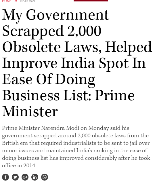 iyer_sk's tweet photo. 1. SEPT 18,2021: The World Bank stops 'ease of doing' report as probe finds data juggling.
2. OCT 10, 2022: "When I became Prime Minister (in 2014), India was ranked 142 (in the ease of doing business list). We worked hard for 5 to 6 years and we reached the 63rd position.": PM https://t.co/vawCzALEqp