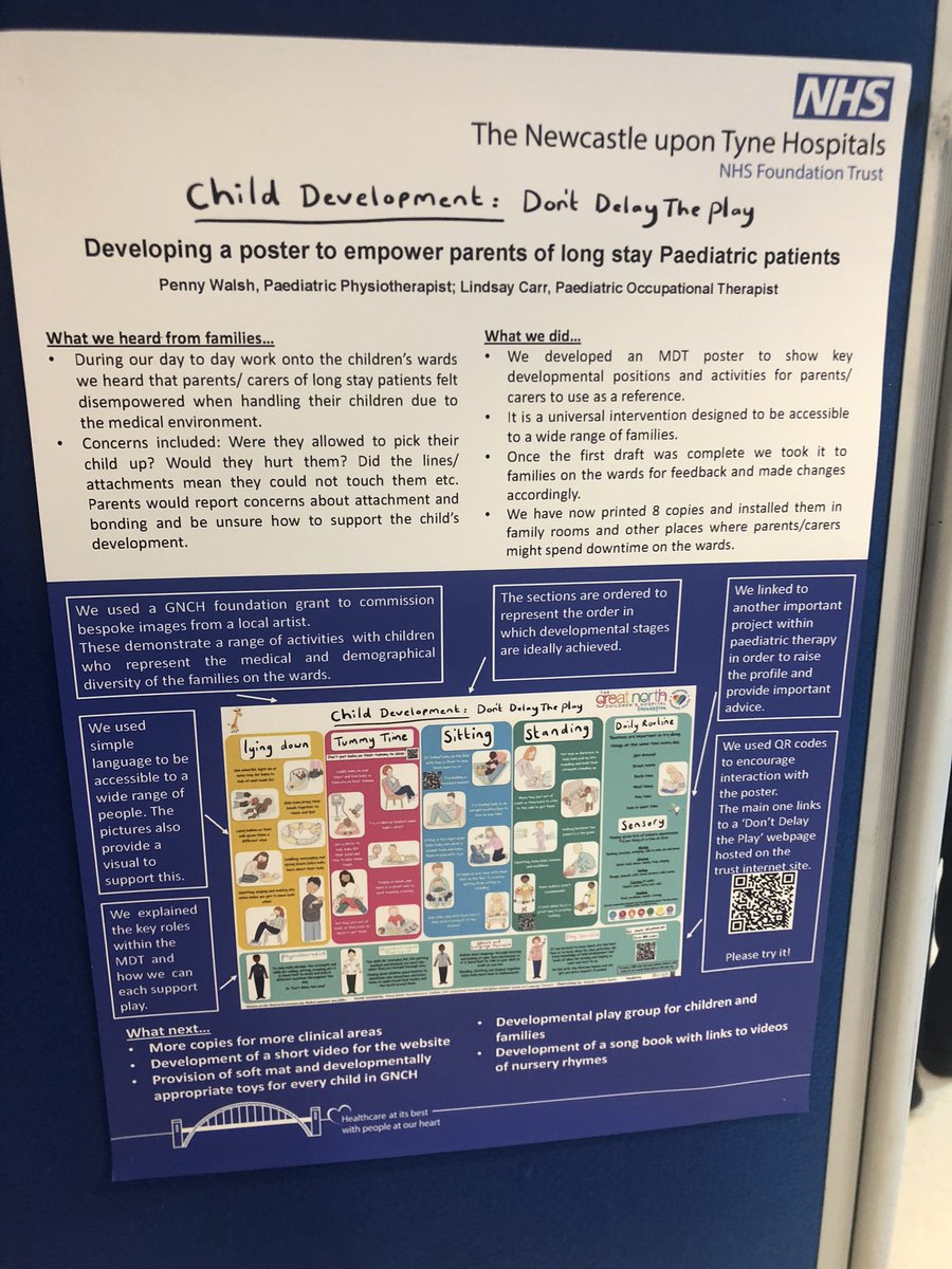 Some great information available at <a href="/NewcastleHosps/">Newcastle Hospitals</a> #therapyservicesconference. Thank you <a href="/SarahWatson1979/">Sarah Watson</a> and <a href="/GemmaJ_15/">Gemma James</a> for very interesting sessions that definitely wet my appetite. Lovely to see great posters too <a href="/lindsay_ot/">LindsayCarrOT</a> <a href="/PennyPaedPhysio/">Penny Walsh 💙</a> @OdethRichardson <a href="/DickEDastardly/">Dickie</a>