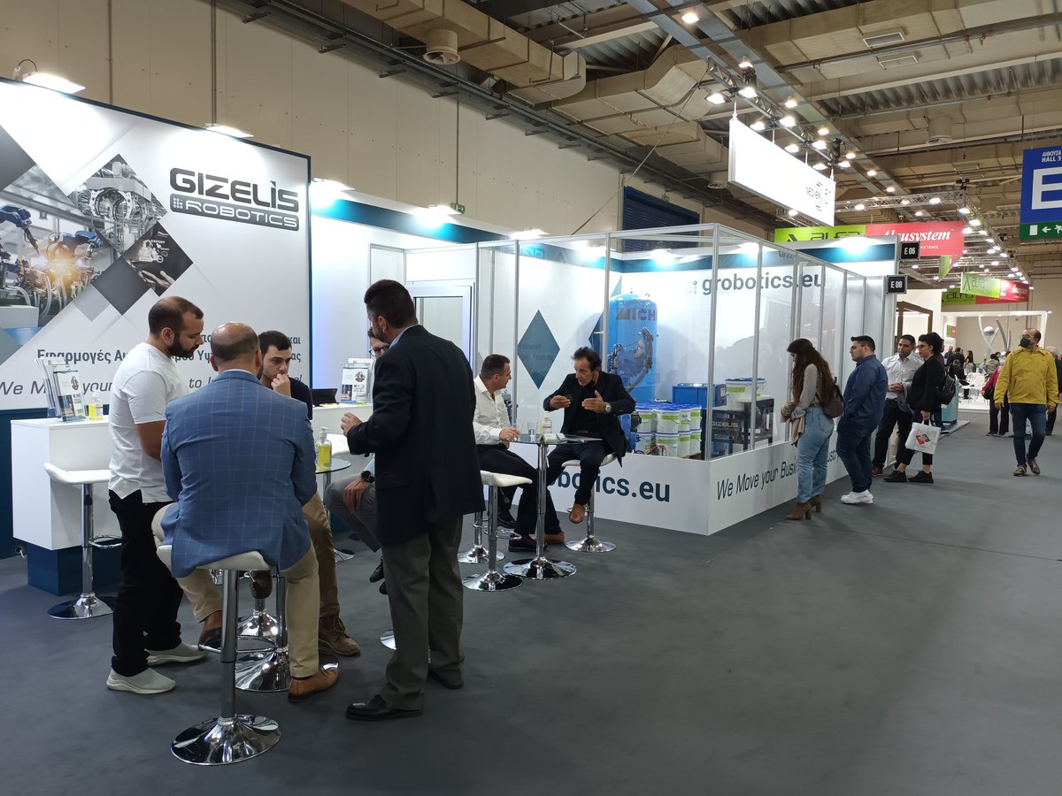 GizelisRobotics's tweet photo. Σας περιμενουμε! @GizelisRobotics @ Ελληνικο Αλουμινιο @ Metropolitan Expo σημερα κ αυριο εως τις 7μμ. Αιθουσα 3 Περιπτερο Ε8!! https://t.co/rc4f5YBC5H