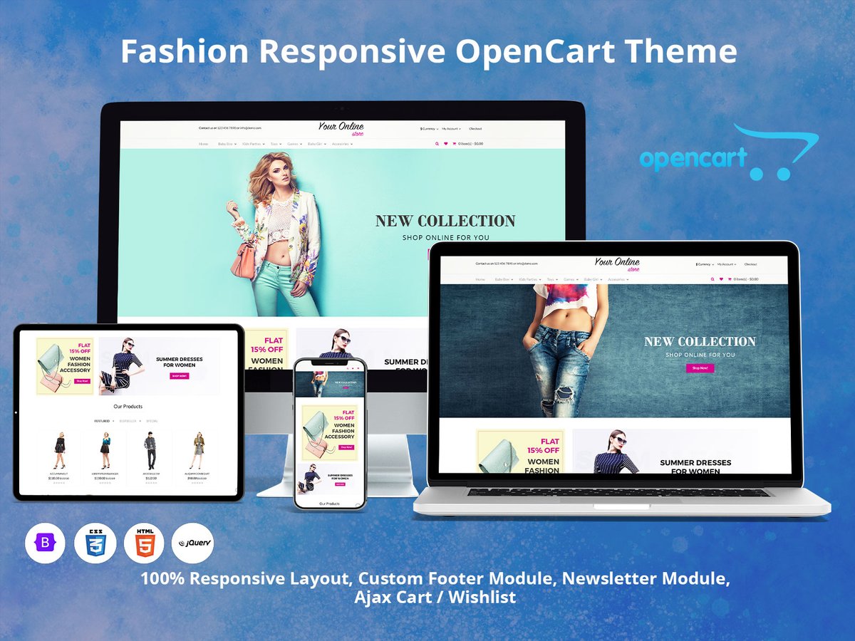 MultiStoreTheme's tweet photo. If you can create your own online fashion store then you should definitely check out Responsive OpenCart eCommerce Theme - Fashion
Purchase Now: https://t.co/qCWW8pMo0D
#envato #themeforest #onlineshopping #OpenCart #Webapp #illustration #UI #UX #Responsivetheme #software https://t.co/sSX8yW2t1V
