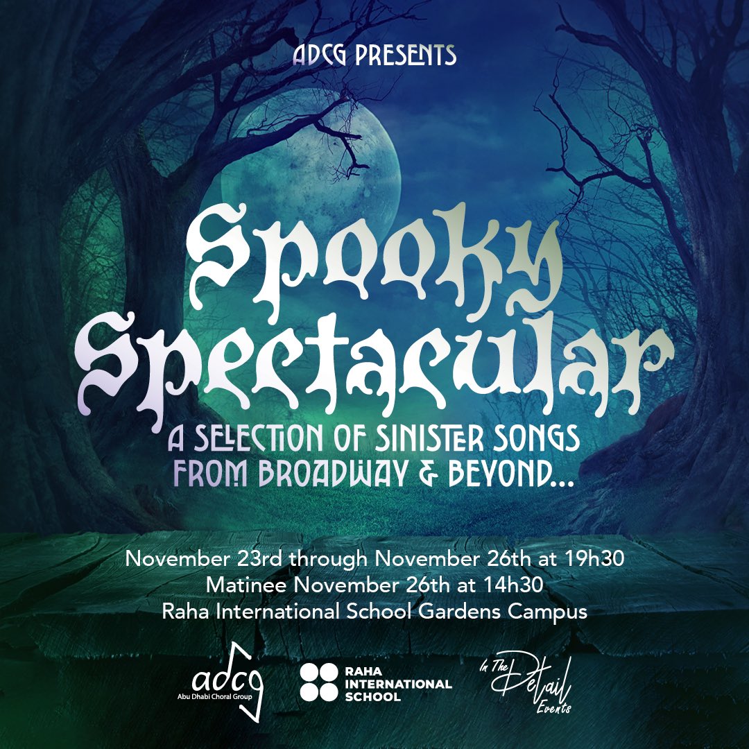 ADChoralGroup's tweet photo. Rehearsals for our new show are underway! Come and see us at the end of November. #spookyspectacular #scarysongs #musicaltheatre #abudhabi @RISabudhabi https://t.co/IgYzh3CatA