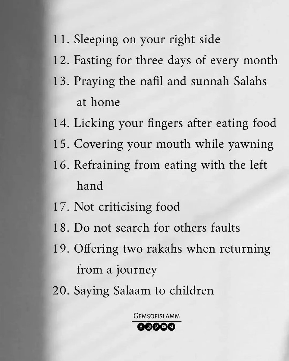50 Sunnahs you Should Revive... THREAD - Thread from Idris @7signxx ...
