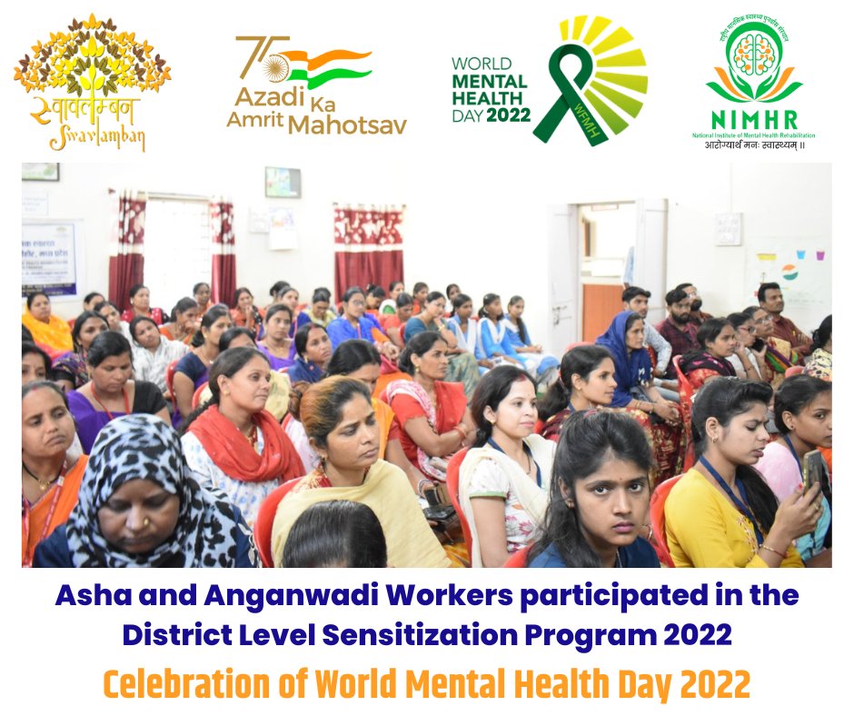 UmeshPansari1's tweet photo. District Level Sensitization Program for Asha and Anganwadi Workers conducted by #NIMHR in #Sehore. 

@MSJEGOI @socialpwds #Mentalhealth @DrSudamKhade3 #MentalHealthAwarenessMonth @healthminmp @MinistryWCD https://t.co/1sOTkSNckV