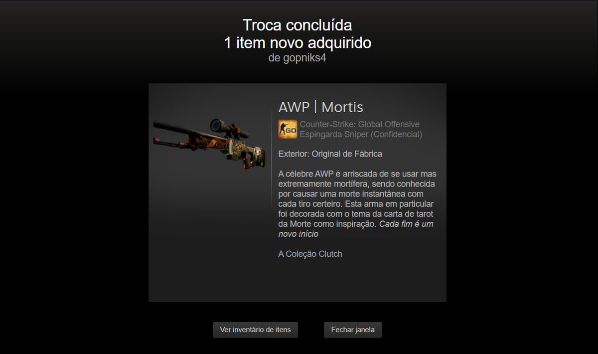 StaTiiCzTV's tweet photo. Got my AWP Mortis! I really appreciate it, thanks. Keep up with the good job. @gopniks4 @_kiroko  #gopnikslegit #kirokowinner https://t.co/cz6rny22UL