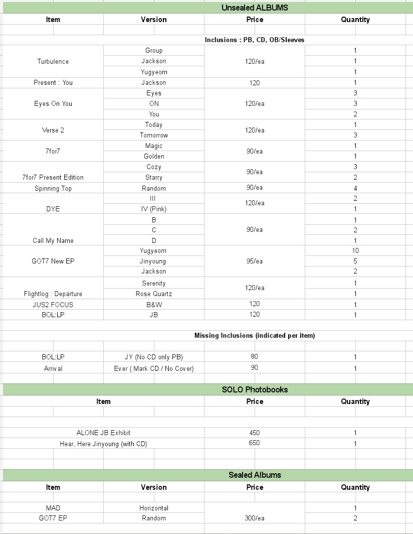 dokdeongee_ph's tweet photo. #Dokdeongee_Avail
wts lfb ph

GOT7 CLEARANCE SALE : Albums &amp; Photobooks
-prices in the last picture
-please read the details provided
- 2 wks dop, 1 wk within confirmation shipment
❌COD❌

mine + item name (ver+quantity if applicable) https://t.co/shlFuGWZCz
