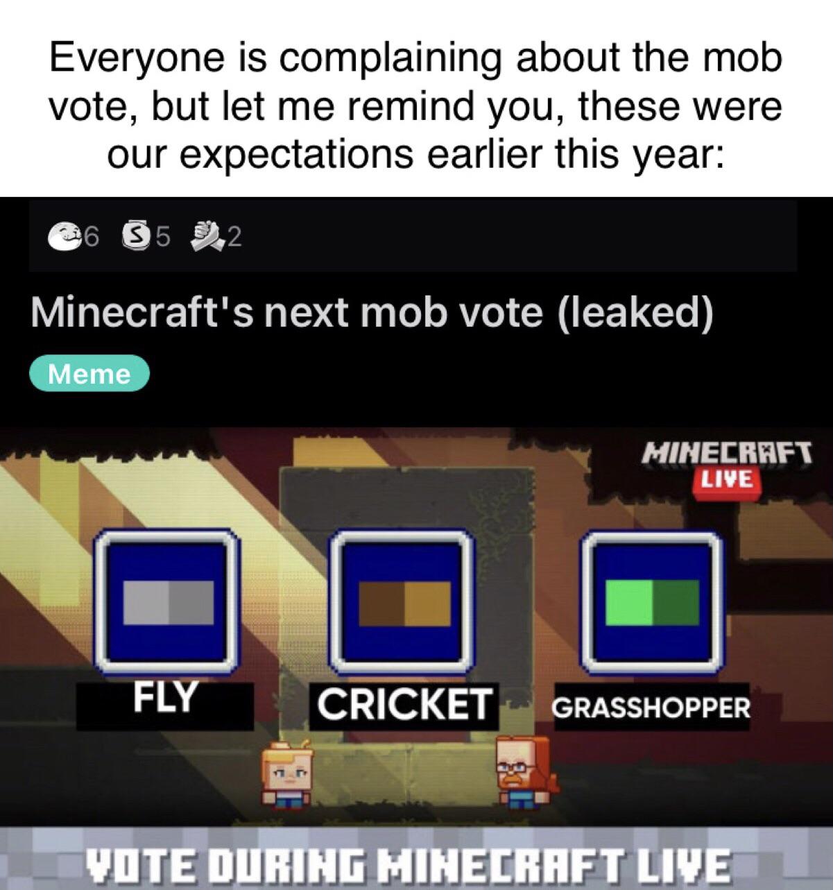 If in Minecraft live will be mobs like this, who would you choose? :  r/MinecraftMemes