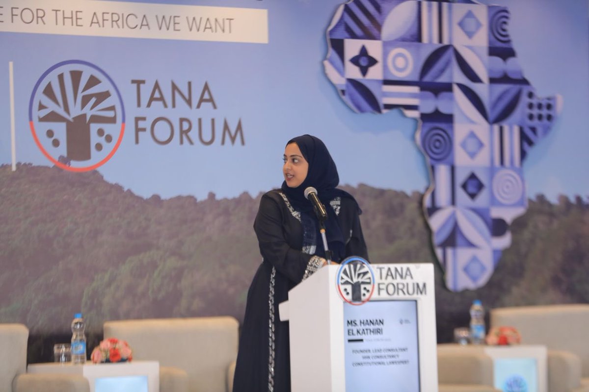 HHKConsultancy's tweet photo. Our @hanan_elkathiri moderating todays session where we heard the keynote speech by HE @AUC_MoussaFaki and the Former President of the Republic of Ghana and Chair of @TanaForum Board deliver the State of Peace &amp; Security in Africa Report. https://t.co/TdgqgzBDY7