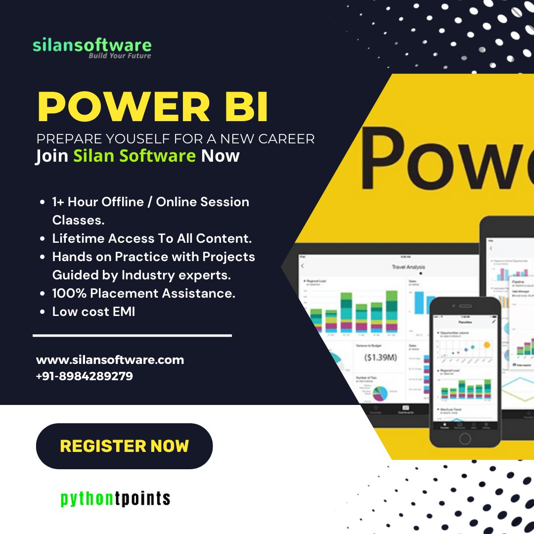 SilanSoftware's tweet photo. Build your career with Power BI course!!
#powerbi #powerbicourse #powerbicourseonline #softwaretrainner #trainingcentre #silansoftwarebbsr #PowerBI #PowerBICourse #DataAnalyticsJobs #dataanalysis #businessinteligence #educateyourself #PowerBITraining https://t.co/DA8RvRr7Ok