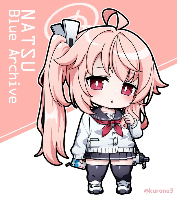 デフォルメ・ナツ描きました。#ブルアカ #ブルーアーカイブ 