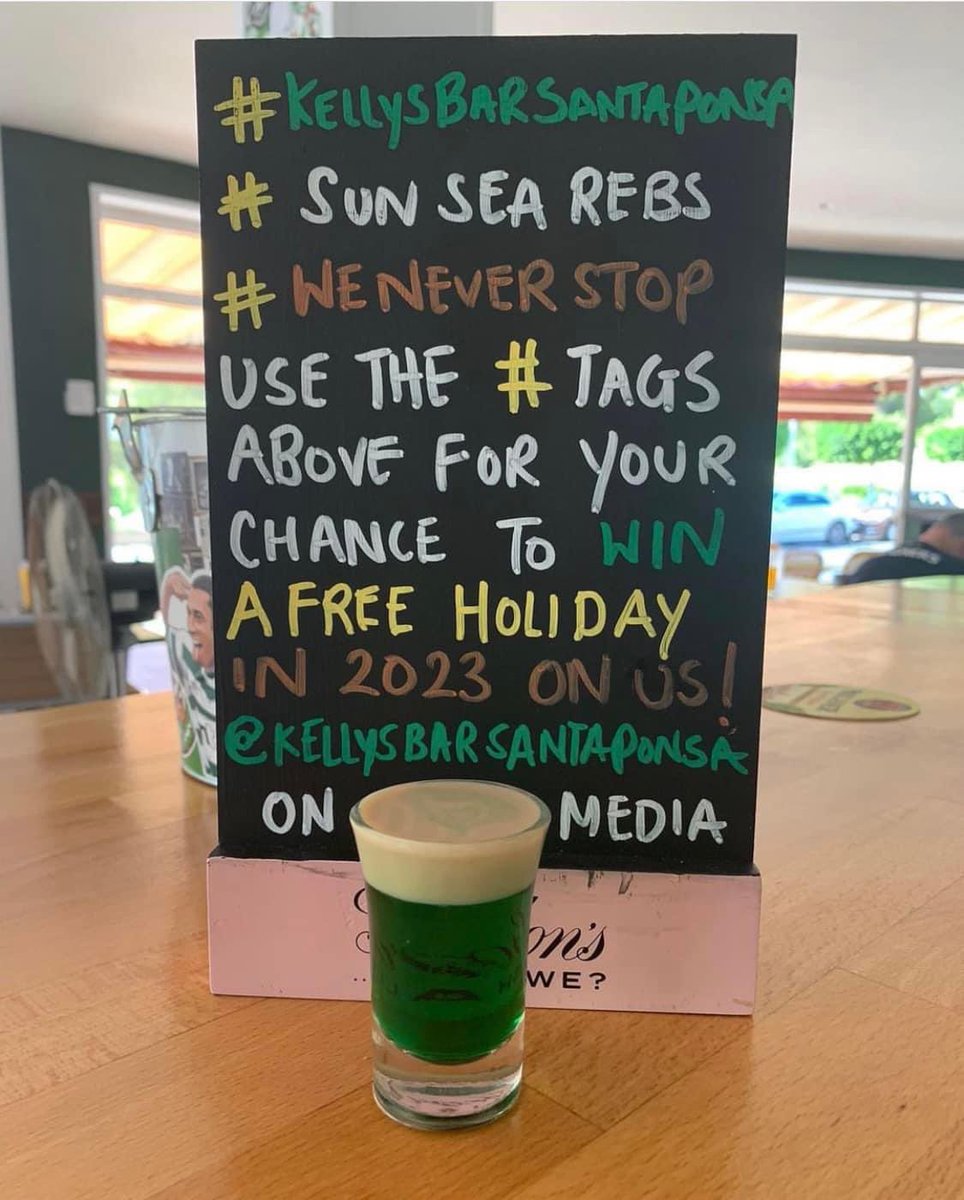 Leftwingbadges's tweet photo. Fancy a free holiday to Santa Provo courtesy of @KellysBarSP couldnโt be easier just read the board
#KellysbarSantaPonsa
#SunSeaRebs
#WeNeverStop https://t.co/FVFHuTE5dF