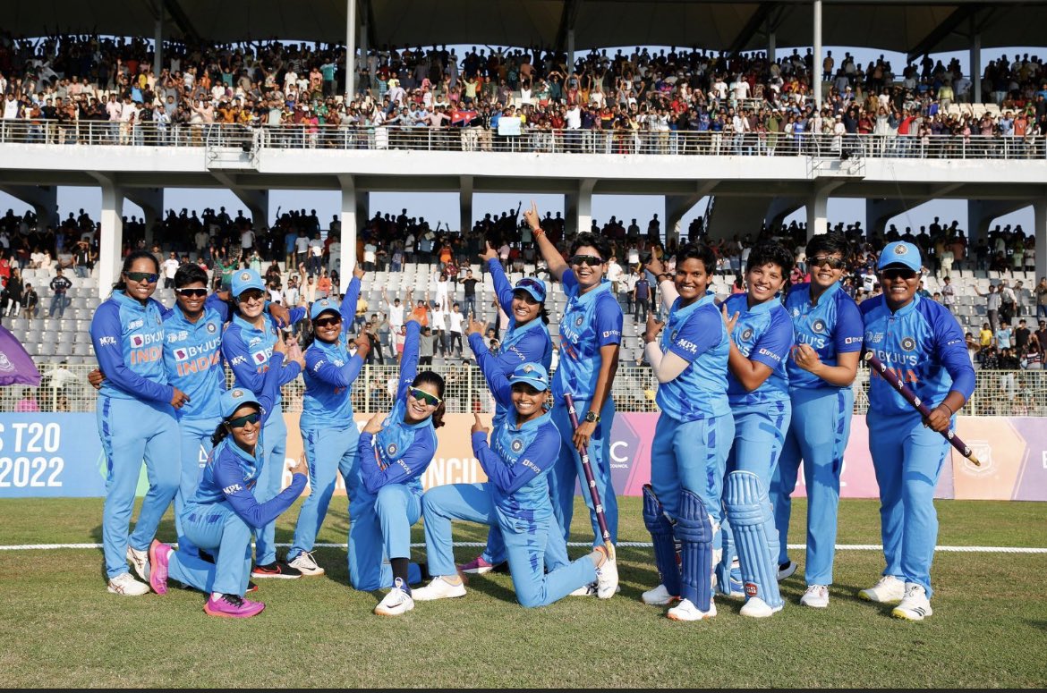 Congratulations champions 🥳🥳🥳

Proud moment😇😇

@BCCIWomen #AsiaCup2022Final