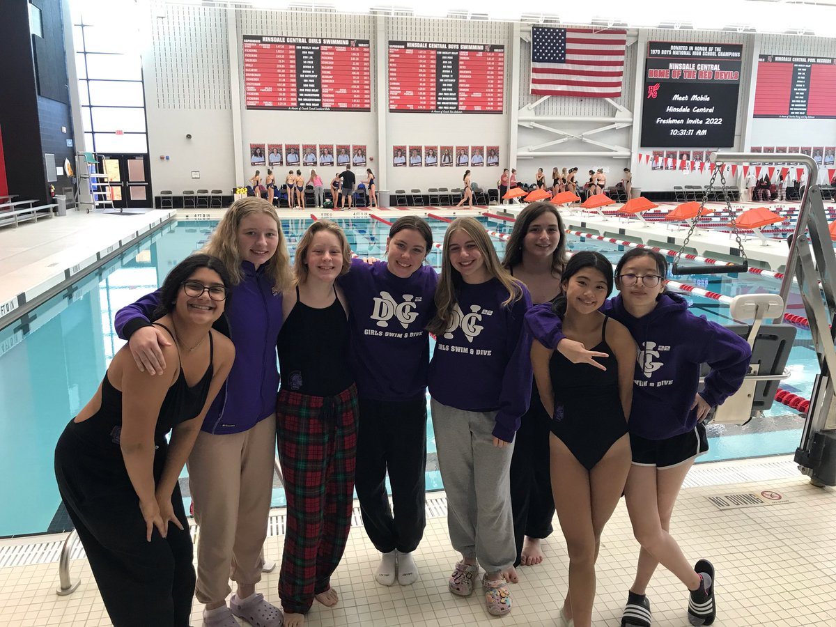 DGN_SwimDive's tweet photo. We are a split squad this Saturday!! Good luck to all our swimmers and divers at the Highland Park Invite and Good Luck to our Freshmen swimmers at the Hinsdale Central Invite!! Picture is of our Freshmen ready to compete!! ๐โจ๐#swimfast #diveclean #splitsquad https://t.co/uG8naa5TCB