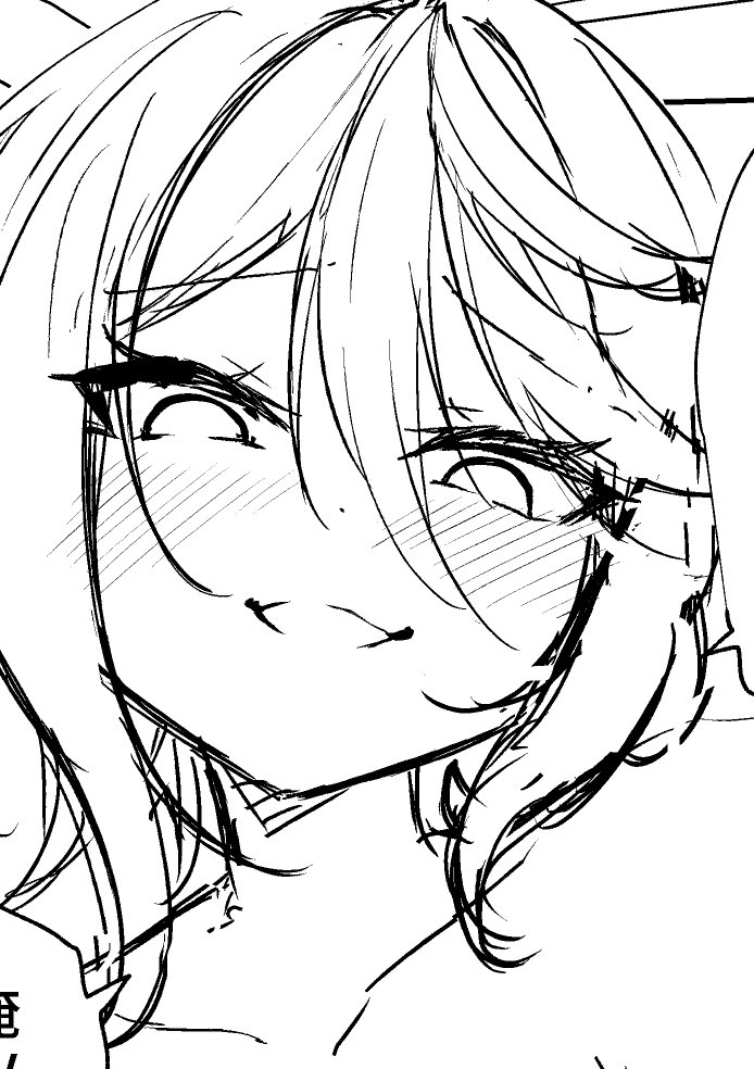 今まで描いたことない感じのTS娘を描いているぞ 