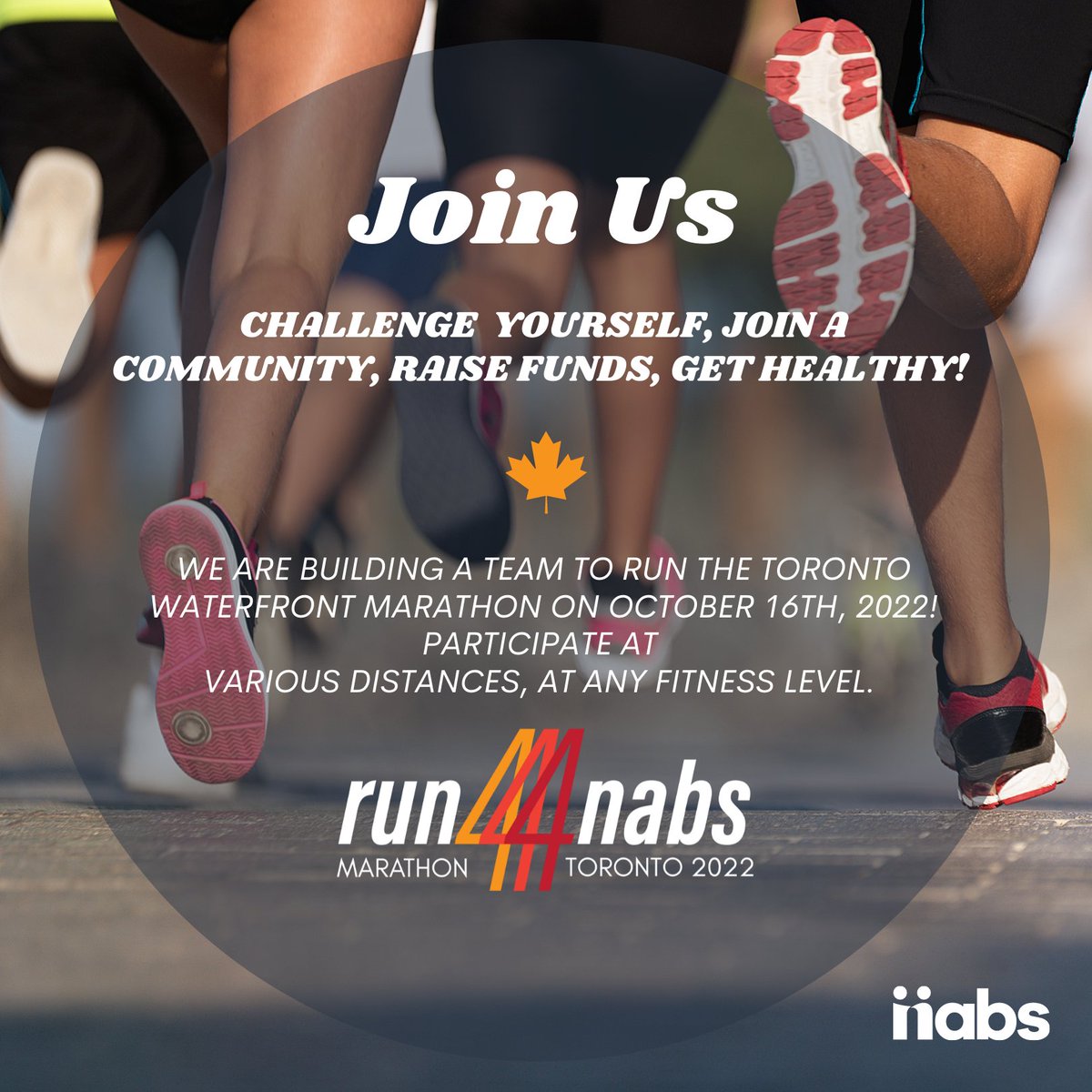 It's tomorr-o, Toront-o! Are you ready? 🏃‍♂️💨
A team of nabs supporters has decided to join our expanding running club to raise funds for nabs in the fall of 2022.

Learn more: bit.ly/run4nabsToront…

#MentalHealth #Nabs #Toronto #TorontoRun #GetHealthy #Fundraiser