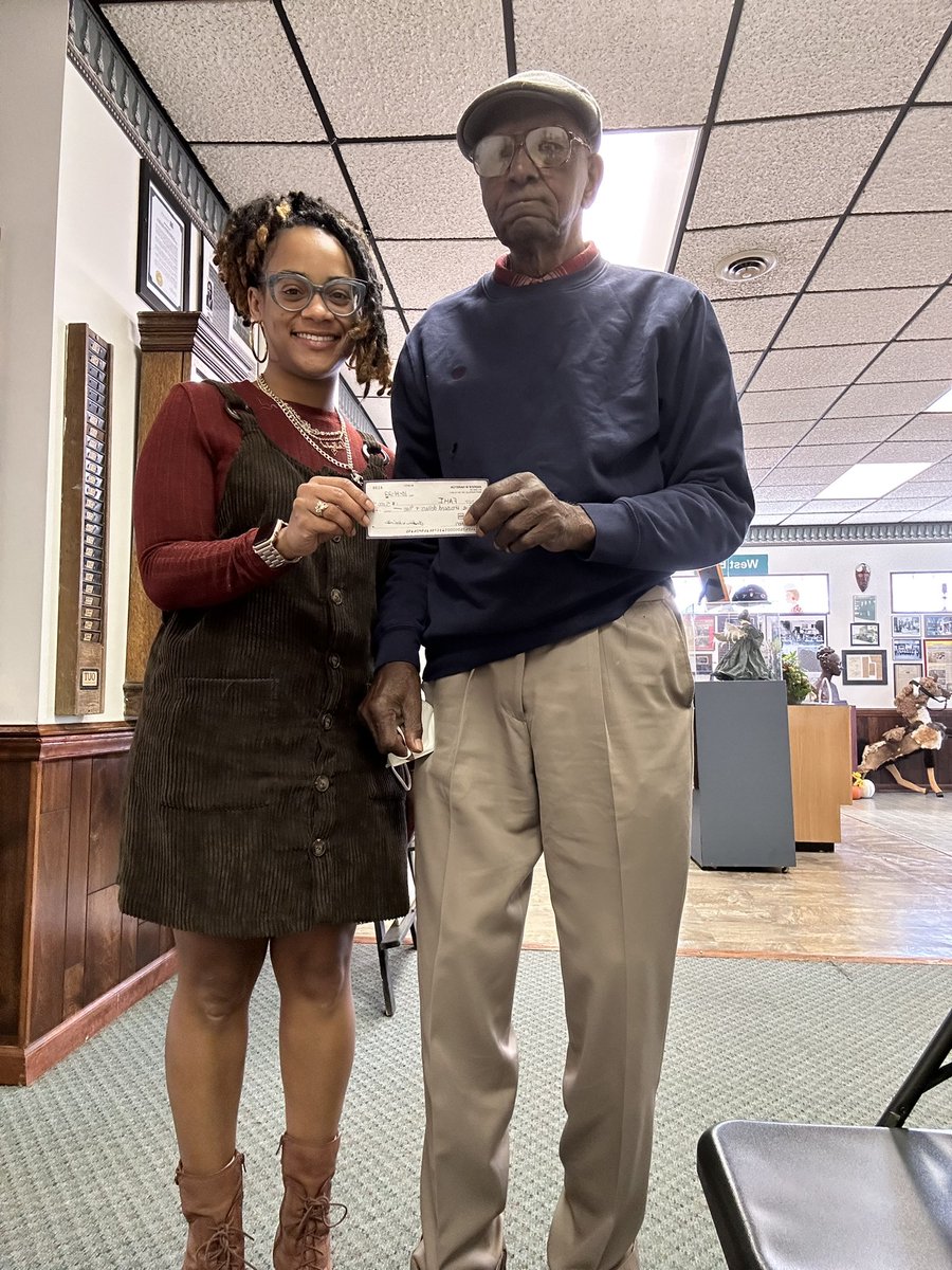 fahi_museum's tweet photo. Yesterday we were blessed with a generous donation of $5,000 from Mr. Andrew Hairston, a faithful member and supporter of FAHI since its inception in 2004. Mr. Andrew has not only been a major asset to FAHI, but also to the Martinsville community through his work as a carpenter. https://t.co/URJYDLZ2vJ