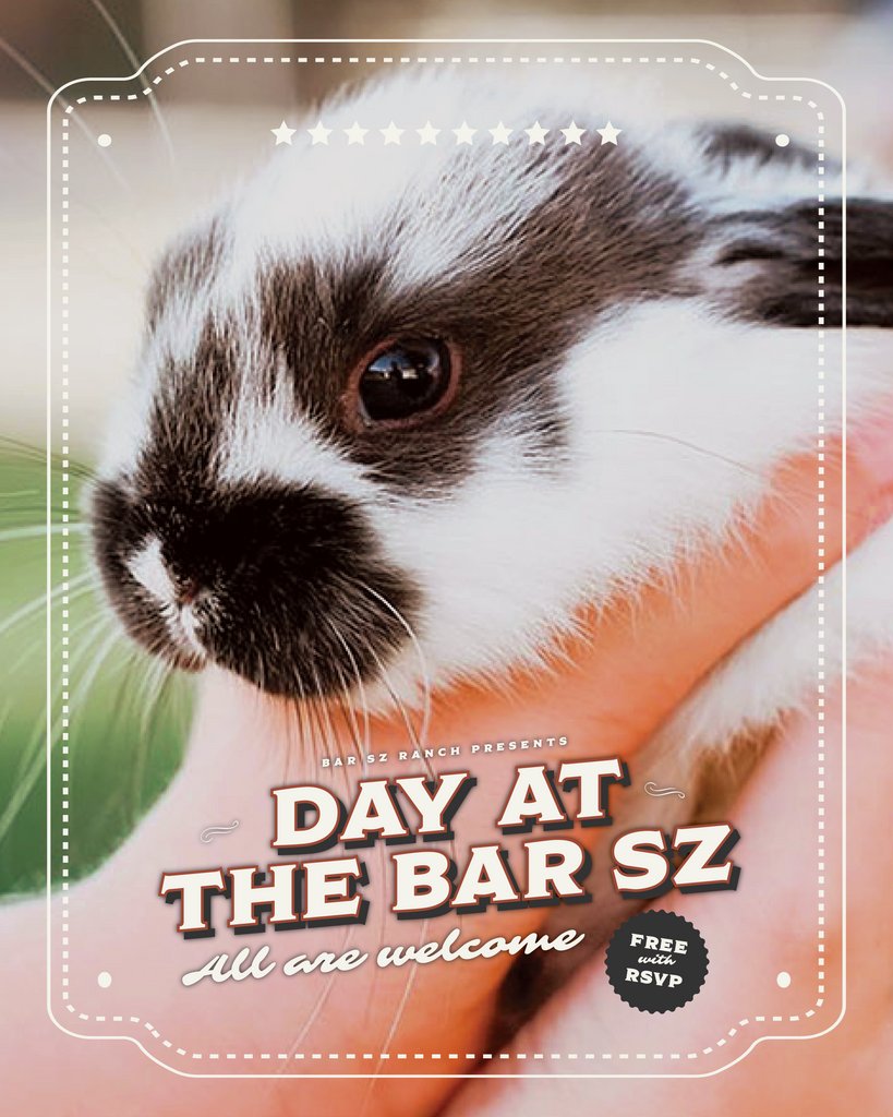 barszranch's tweet image. Guests who attend our "Day at the Bar SZ Ranch" will have the opportunity to meet, feed, and learn more about the many animals.

RSVPs are required, so please click the link to RSVP: eventbrite.com/.../day-at-the…...
We hope you’ll join us, and we look forward to seeing you there!