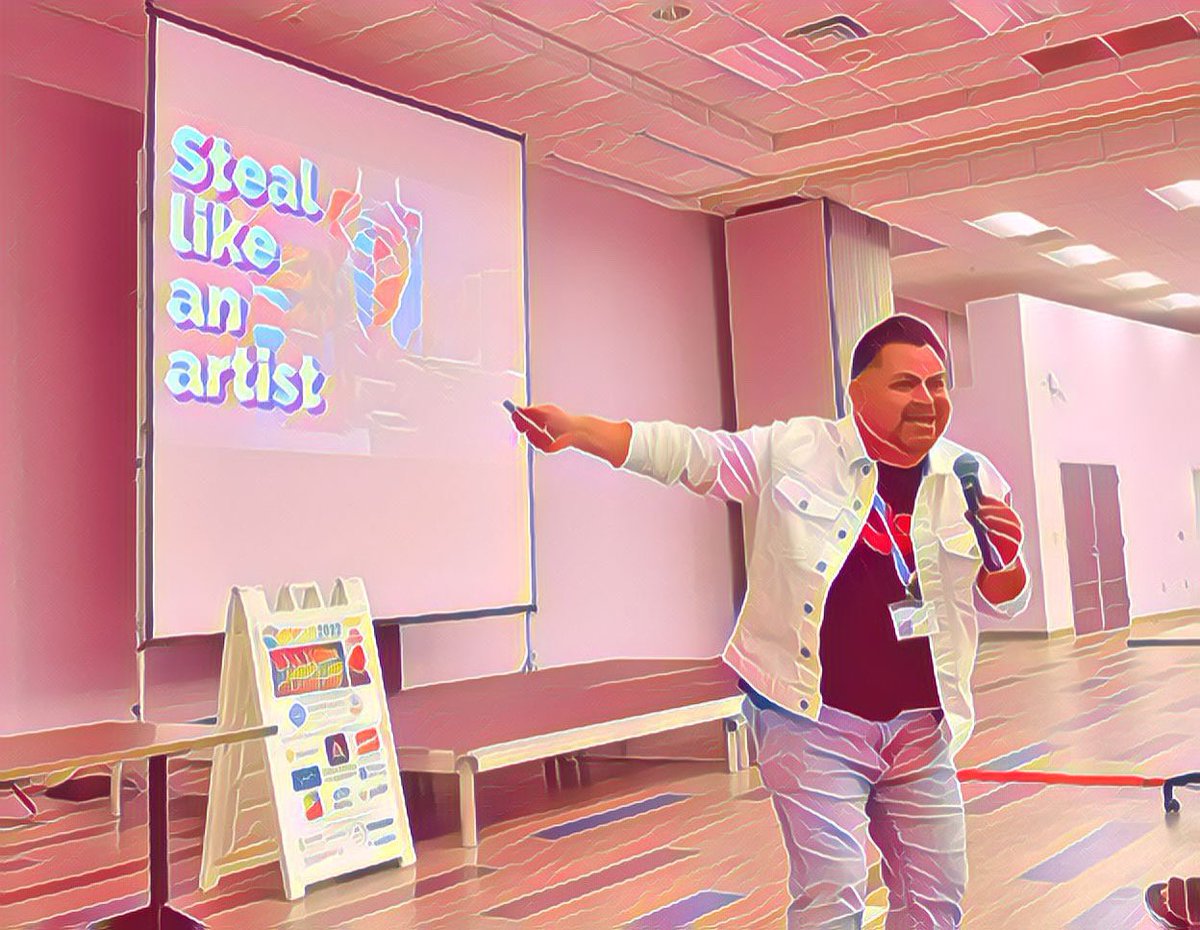 JenRoberts1's tweet image. Kicking off a great morning at #sgvcue Innovation Celebration with @TheTechProfe and @KVoge71 #saturdayteachers #frontrowseat #letsgo #wearecue