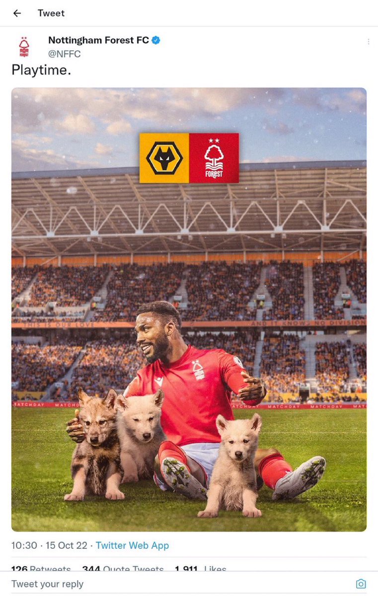 JamesBishopSpJ's tweet photo. That’s my club 🐺 https://t.co/E57L0onovj
