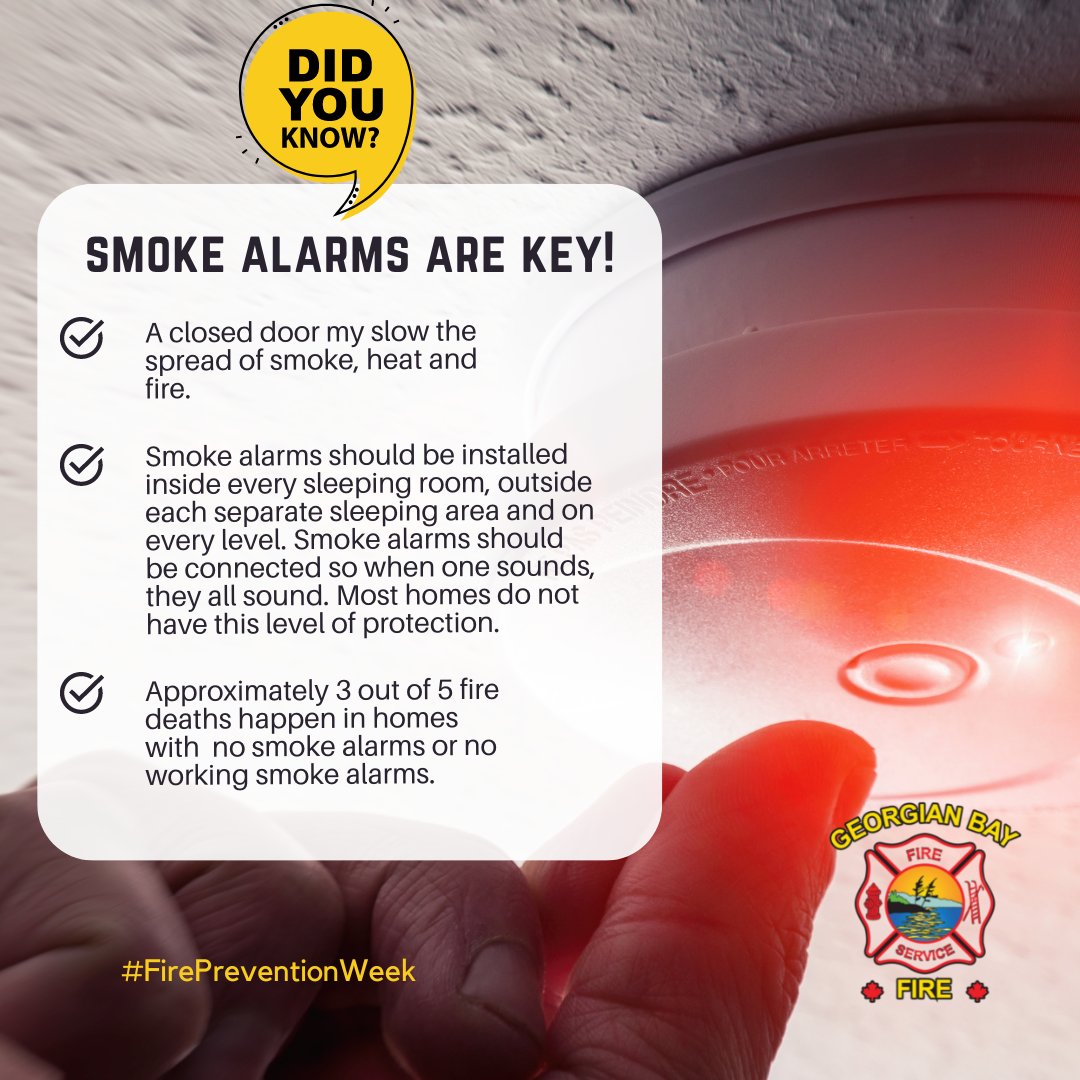 gbtownship's tweet image. Smoke Alarms are key!

Have you checked yours lately? 

#FirePreventionWeek #GBFire #StaySafeGB