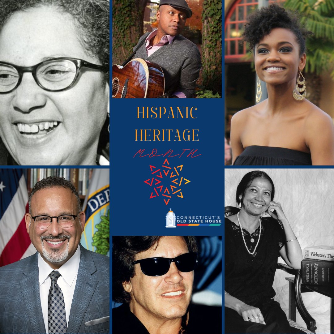 CTOldStateHouse's tweet photo. As Hispanic Heritage Month comes to a close, we continue to celebrate those with Hispanic heritage who make our state so great!

To learn more about CT's Hispanic history, visit: https://t.co/cY1ZoIMbnd

#hispanicheritagemonth #cthistory #latinhistory https://t.co/meDnEUzPDr