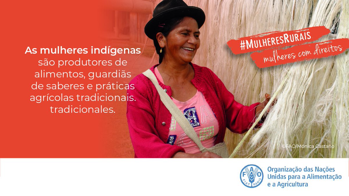 #DiaDasMulheresRurais 👨‍🌾🌿🌏

Para garantir a segurança alimentar, precisamos eliminar as barreiras à comercialização, ao acesso aos recursos produtivos e à capacitação que ainda afetam as #MulheresRurais.

#MulheresComDireitos @MujerRuralALC @ONUBrasil