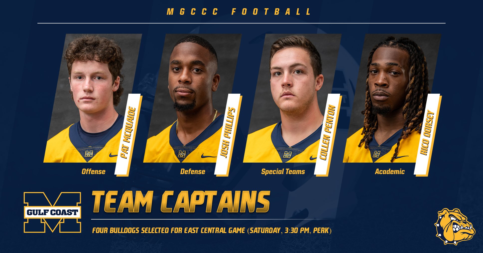 MGCCC Athletics on Twitter "FOOTBALL Here are today's captains, as