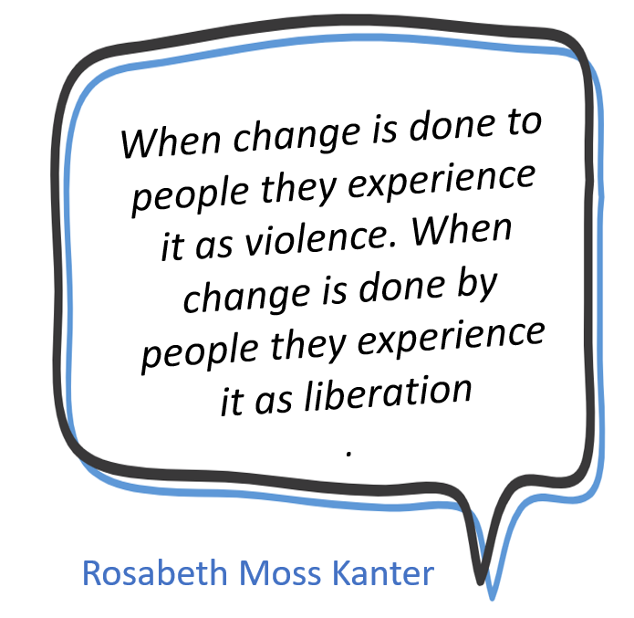 How should we start a transformation that sticks? Do change "with" or "by" people, not "to" or "for" them. That's why approaches like asset-based or design thinking &amp; Appreciative Inquiry can be so powerful: danielstillman.com/blog/minimum-v… Combining wisdom by <a href="/dastillman/">Daniel Stillman</a> &amp; <a href="/CormacRussell/">Cormac Russell</a>