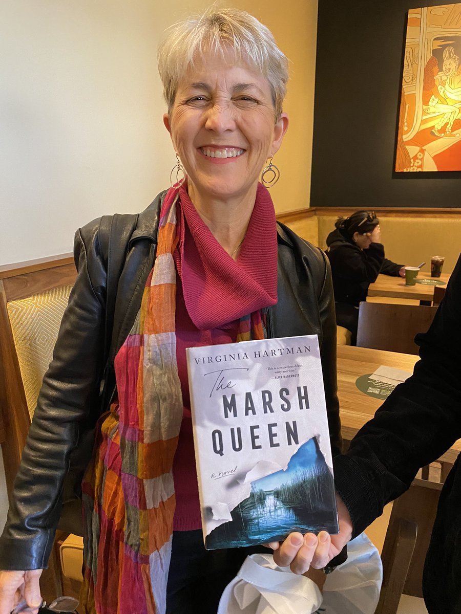 mscholesyoung's tweet photo. The sun is out @FallfortheBook &amp; @virginiahartmn is here with #TheMarshQueen which was my #FridayReads 📚 https://t.co/em7L5byef1