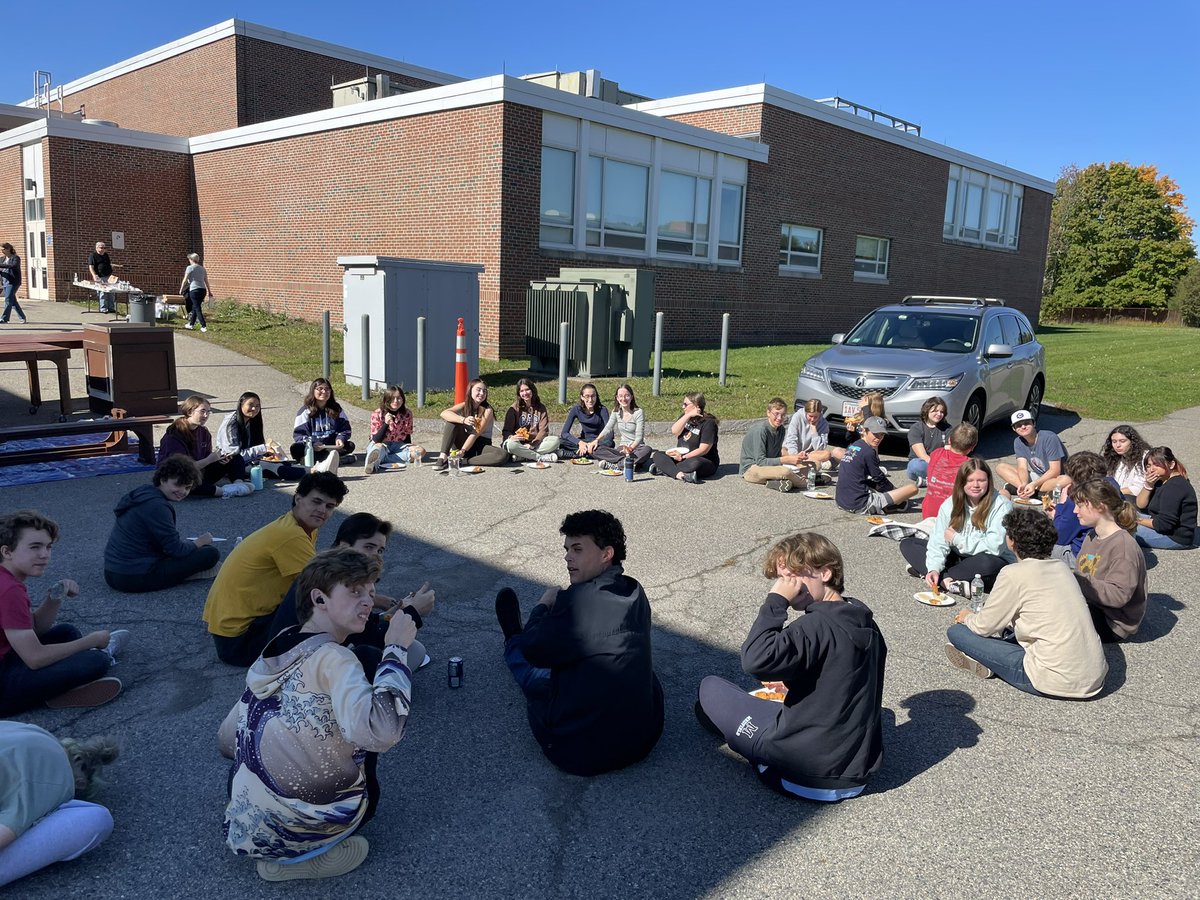 Tech crew for Radium Girls taking a well deserved lunch break. <a href="/MedfieldHighSch/">Medfield High School</a> #medfieldps