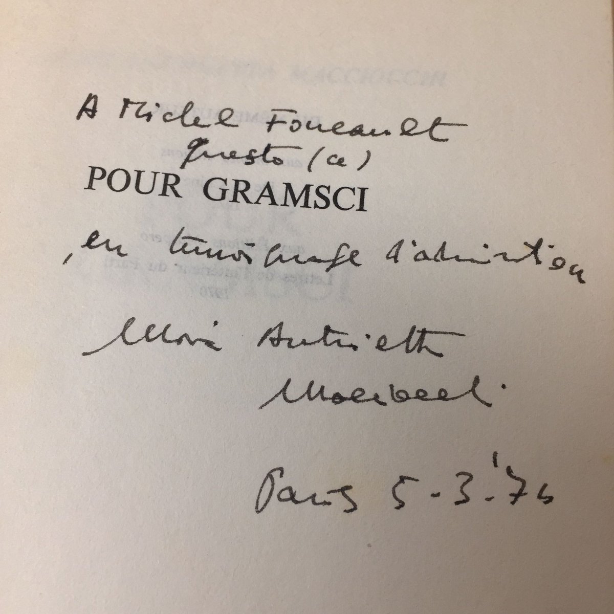 BeineckeLibrary's tweet photo. 1,450+ volumes in BRBL's Michel Foucault Library of Inscribed Copies has wide range of writers &amp; artists who sent their works to Foucault, attesting to his role in shaping philosophical, political, &amp; aesthetic landscapes of Europe &amp; America; search Orbis https://t.co/0Lqjk0VmNg https://t.co/LeNO6X8RwN