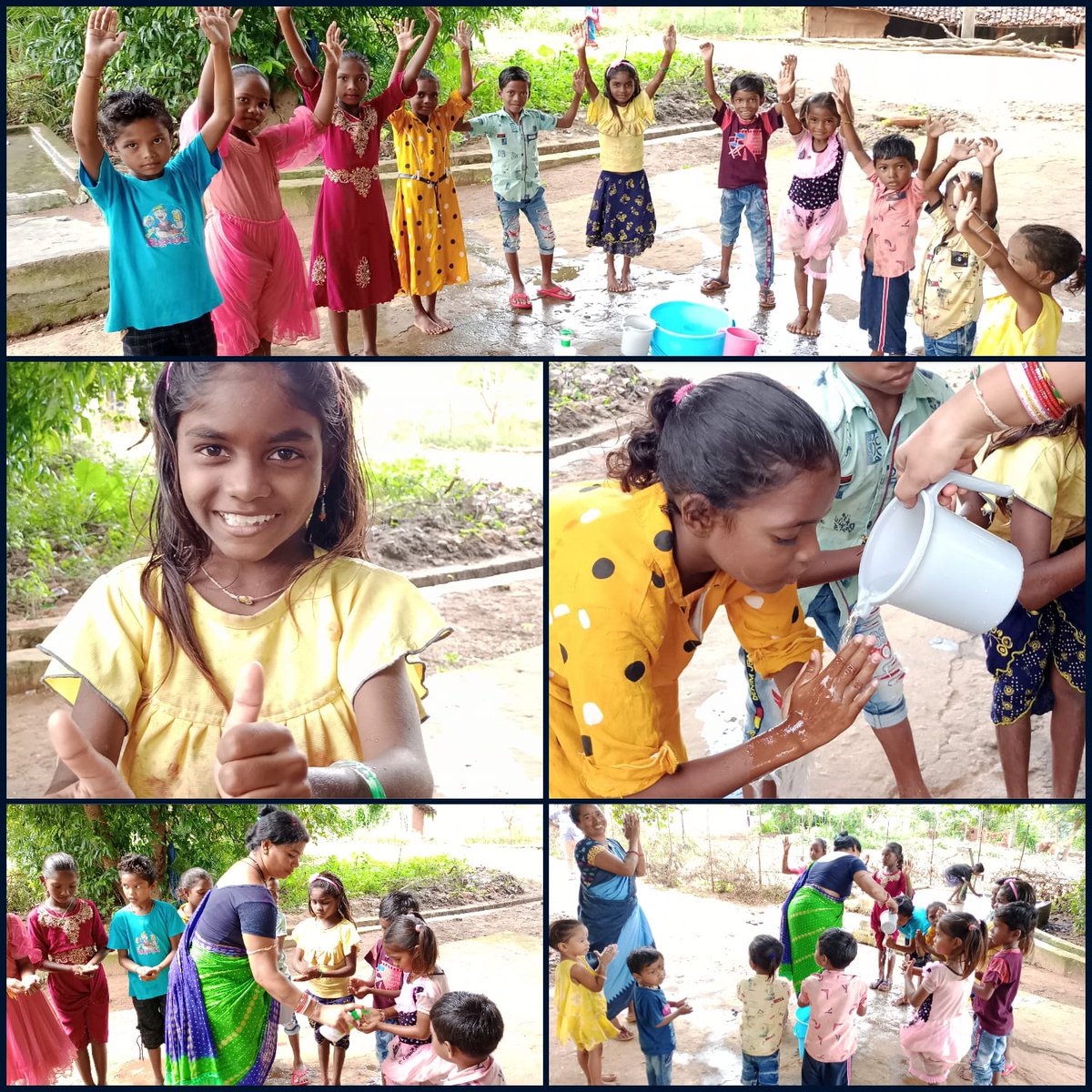 AmarKumarGouda's tweet photo. Around 10000 children were demonstrated #handwashing using play-based methods under #SuPoshan project implemented by #IGSSS. The children mobilised through practical training of simple five steps to wash hands the right way: wet, lather, scrub, rinse and dry. https://t.co/zzNcvBcLeg