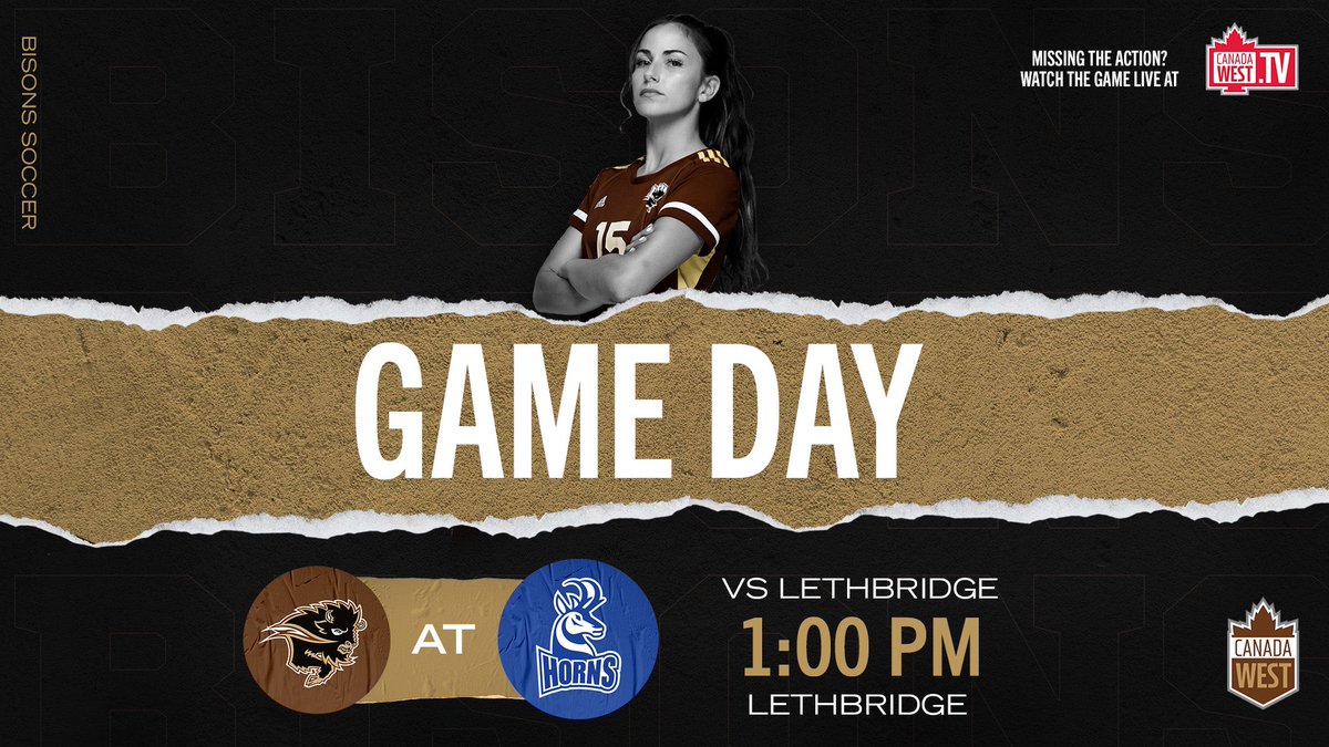Manitoba Bisons 🦬 (@umbisons) on Twitter photo GAME DAY ‼️
<a href="/bisonswsoc/">Bisons Soccer</a> has a lot at stake this weekend starting off today against Lethbridge!
📝 Weekend Preview - bit.ly/3MOwrPb
📺 Watch - bit.ly/2wCqRZr
#WeAreAllBisons #HornsUp🤘#UManitoba GAME DAY ‼️
<a href="/bisonswsoc/">Bisons Soccer</a> has a lot at stake this weekend starting off today against Lethbridge!
📝 Weekend Preview - bit.ly/3MOwrPb
📺 Watch - bit.ly/2wCqRZr
#WeAreAllBisons #HornsUp🤘#UManitoba
