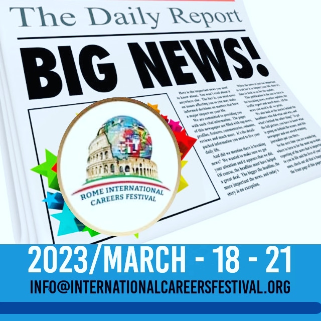RomeMUN's tweet photo. The largest International Careers Festival in Europe starts again !!
Open to the best students in the world !!
Send your CV, if you are selected you can be part of one of our 4 projects !!

info@internationalcareersfestival.org
WhatsApp

+393280743706 https://t.co/Jfj6qYMe86