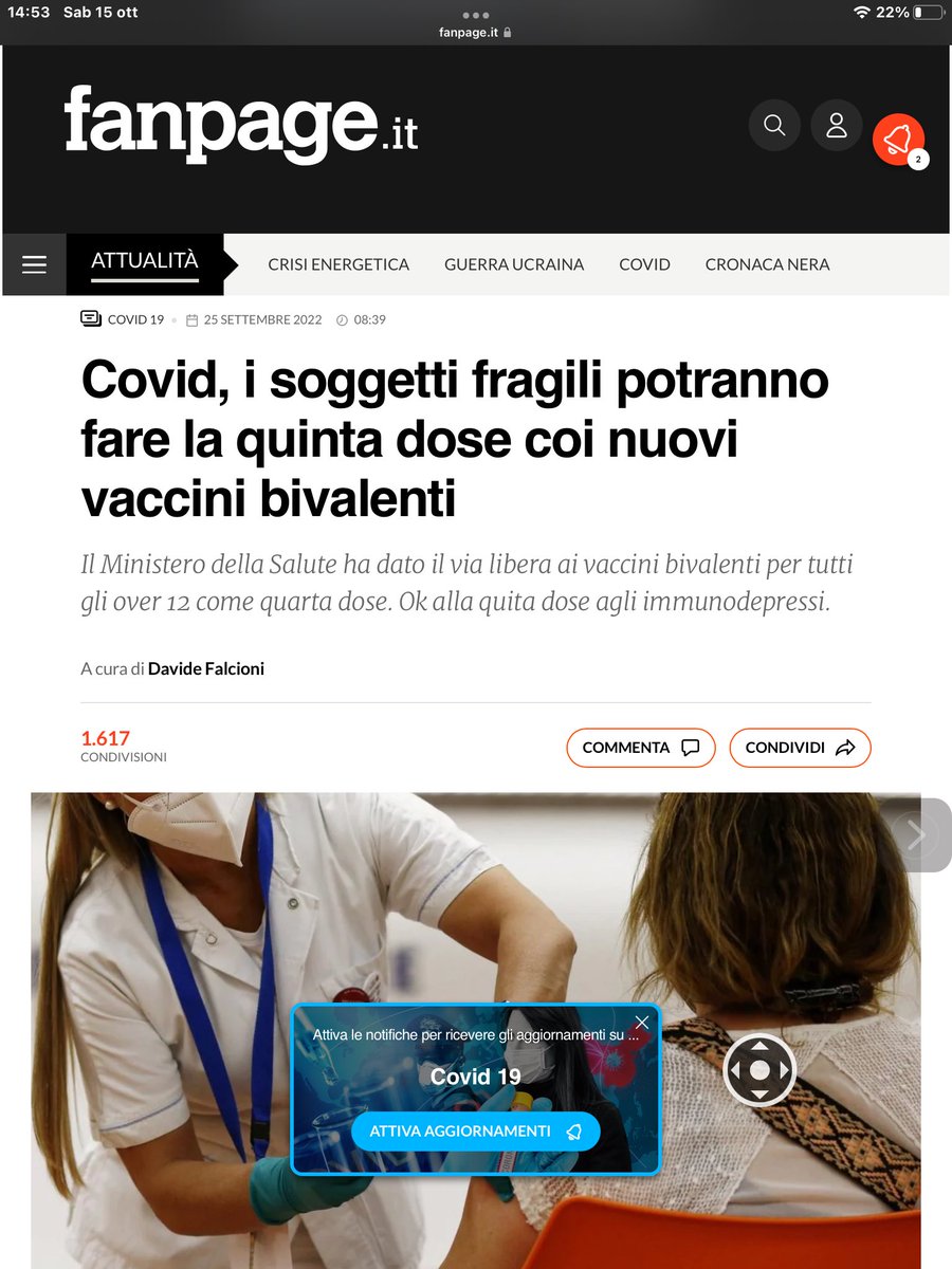 gportinari's tweet photo. La @RegLombardia , che non permette agli #immunocompromessi di vaccinarsi,
Ha #cancellato i miei tweet con la #circolare del @MinisteroSalute 
#vergona ormai siamo come in #cina
Fate la #quintadose #secondobooster a chi è stato #vaccinato a marzo! https://t.co/lQJeOekUo4