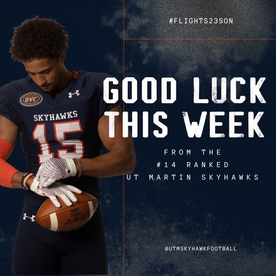 Thanks for the love from <a href="/UTM_FOOTBALL/">UT Martin Football</a>