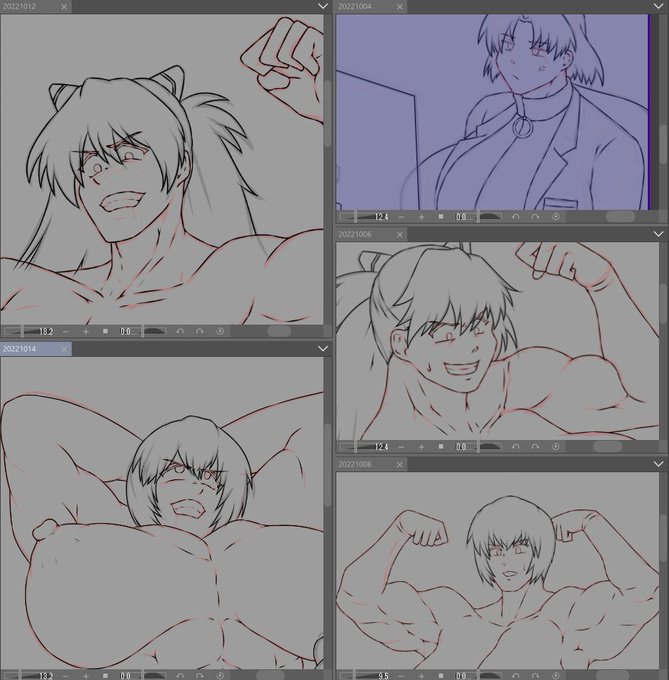 やっとペン入れ終わった。筋肉もりもりふたなりエヴァskeb。来週土曜日が締め切り。 