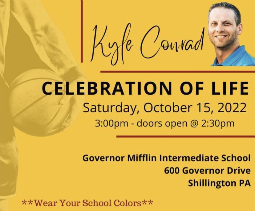 We get to honor a great man, teammate, friend, father, husband, uncle, son, brother, PERSON, today at 3:00.  Our <a href="/BlueJaysMBB/">E-town Basketball</a> family will be representing Kyle by wearing these shirts.  20 years ago to this day, Kyle was starting practice for his Sophomore year. Enjoy. Every. Day.