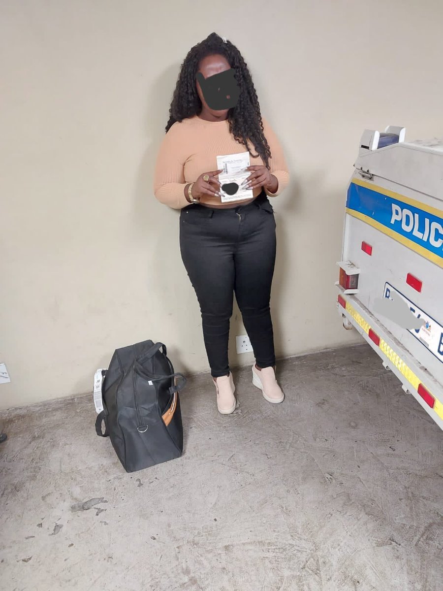 Abramjee's tweet photo. “@SAPoliceService officers attached to the Monitoring and Interception Section of the Gauteng Crime Intelligence have arrested a 23-year-old foreign woman who allegedly attempted to smuggle drugs into the country. The suspect was arrested at the @ortambo_int “ https://t.co/BC7QIkutaG
