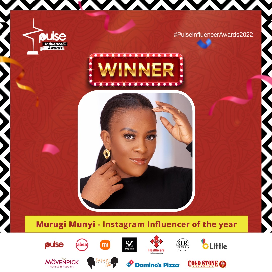 PulseLiveKenya's tweet photo. Murugi Munyi  is the Instagram Influencer of the Year 

Sponsored by ⁦@Xiaomi_Kenya⁩

#PulseInfluencerAwards2022  #PulseInfluencerAwards2022KE https://t.co/l2qFstcbfQ