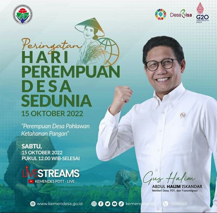Perempuan desa pahlawan ketahanan pangan desa

#PerempuanDesa

<a href="/jokowi/">Joko Widodo</a> 
<a href="/halimiskandarnu/">ABDUL HALIM ISKANDAR</a>
@Kemendespdtt
<a href="/malik_haramain/">malikharamain</a>
<a href="/imansyukri/">Iman Sukri</a>
<a href="/taufikmadjid71/">IG : taufik.madjid</a>
@yusradaridesa 
<a href="/azzameldzikrie/">#SantriIndonesia</a> 
<a href="/La_TPPKemendes/">La Wnd29</a>