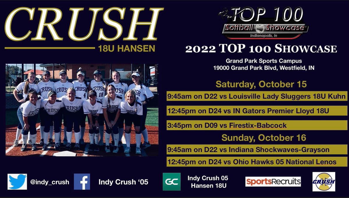 JansenLillianna's tweet photo. This catcher is looking forward to a cool weekend of @indy_crush softball! Come check us out in Westfield! @BallStateSB @UIndySoftball @IUPUISoftball @ufindlay @UC_ClubSoftball @GVSUSoftball @AC_softball @Bucknell_SB https://t.co/7FbFb2u00V