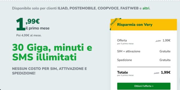 agemobile's tweet photo. Very Mobile sconta il prezzo di tutte le offerte per il primo mese a 1,99 euro - https://t.co/Ny70dnWPAc https://t.co/QBwcMnuLSc